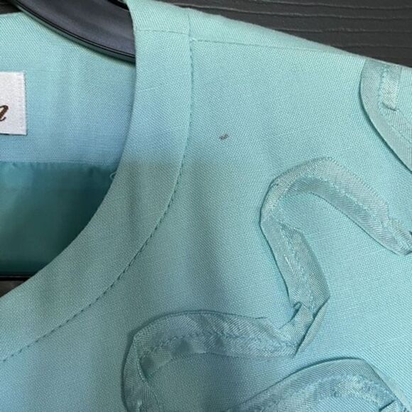 Vintage Lilli Ann 2 Piece Teal Jacket and Skirt Set - Picture 6 of 16